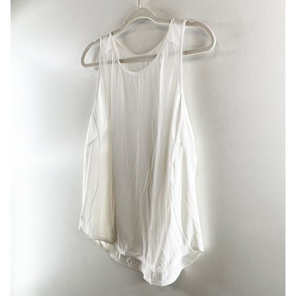 Lululemon Sculpt Flowy Relaxed Fit Mesh Muscle Tank Top White Medium - Picture 6 of 8